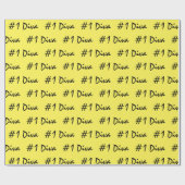 #1 Diva Yellow Wrapping Paper Geschenkpapier (Flach)