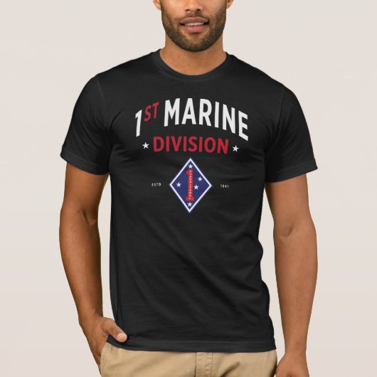 1. Division Marine - Militär der Vereinten Staaten T-Shirt (Vorderseite)