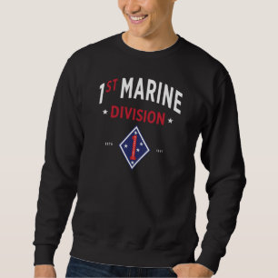 1. Division Marine - United Staaten Military Long Sweatshirt
