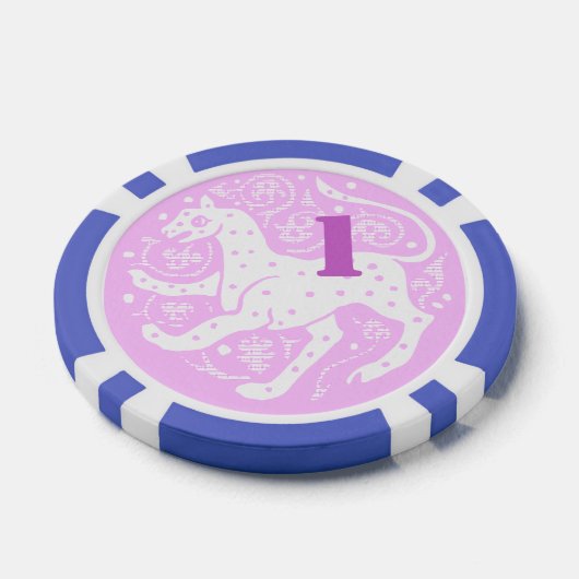 1 Dollar/Euro Casino Chip weiss (Einzeln)