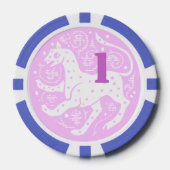 1 Dollar/Euro Casino Chip weiss (Vorderseite)