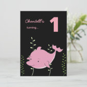1. Dolphin unter dem Meer zum Geburtstag Einladung (Stehend Vorderseite)