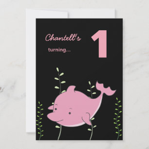 1. Dolphin unter dem Meer zum Geburtstag Einladung