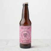 1. Drink auf uns - DRINK ME PINK Gastgeschenk Hoch Bierflaschenetikett (Vorderseite)