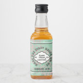 1. Drink auf uns - GETRÄNKE ME Minze Gastgeschenk Alkoholflaschenetikett (Vorderseite)