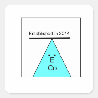 1. E Logo Quadratischer Aufkleber