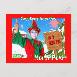 # 1 Elf Grüße von der Post Card Nordpol Postkarte