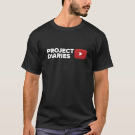 1. Entwurf der Projekt-Tagebuch-(schwarzer Text) T-Shirt