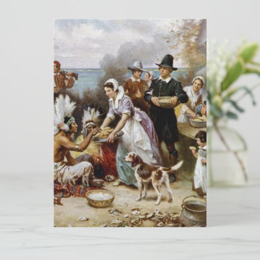 1. Erntedank Feiertagskarte (Stehend Vorderseite)