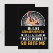 1 Es I Like German Shepherd Better Than Most Peopl Einladung (Vorne/Hinten)