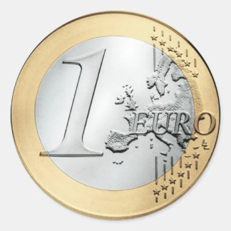 1 EURO-Münze Runder Aufkleber