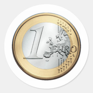 1 EURO-Münze Runder Aufkleber