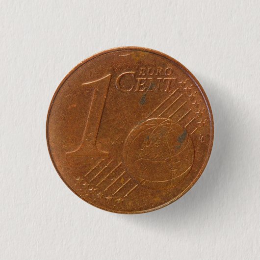 1 Eurocent-Münzenknopf Button (Vorderseite)