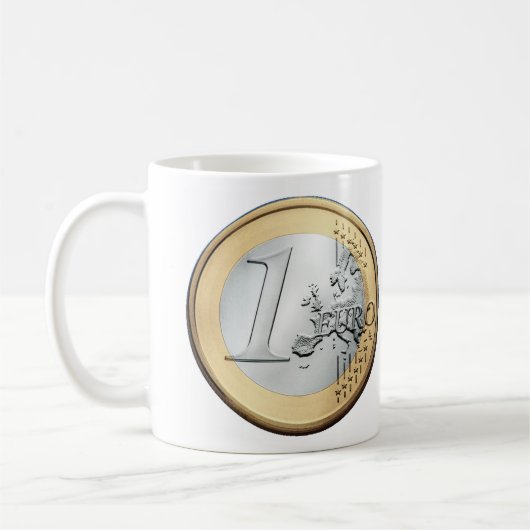 1 Euromünze Kaffeetasse (Links)