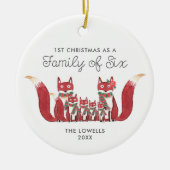 1. Familie von sechs Personalisierten Niedlichen W Keramik Ornament (Vorne)