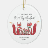 1. Familie von sechs Personalisierten Niedlichen W Keramik Ornament (Links)