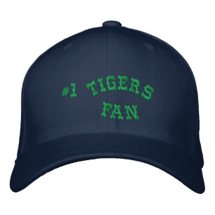 #1 Fan Navy und Green Basic Flexfit Wool Bestickte Baseballkappe