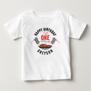 1. Fast Race Car Boy 1. Geburtstag Party Baby T-shirt