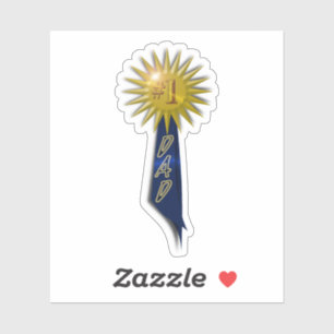 #1 Father's Ribbon Aufkleber