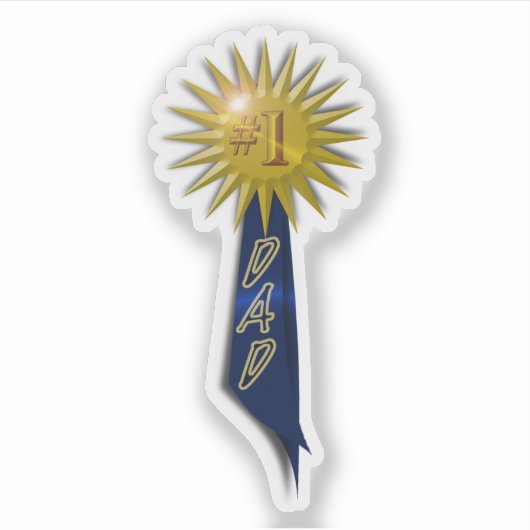 #1 Father's Ribbon Aufkleber (Vorderseite)