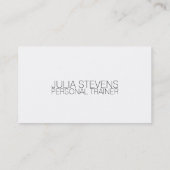 1 Fitnesstrainer-Geschäftskarte der minimalen Visitenkarte (Rückseite)