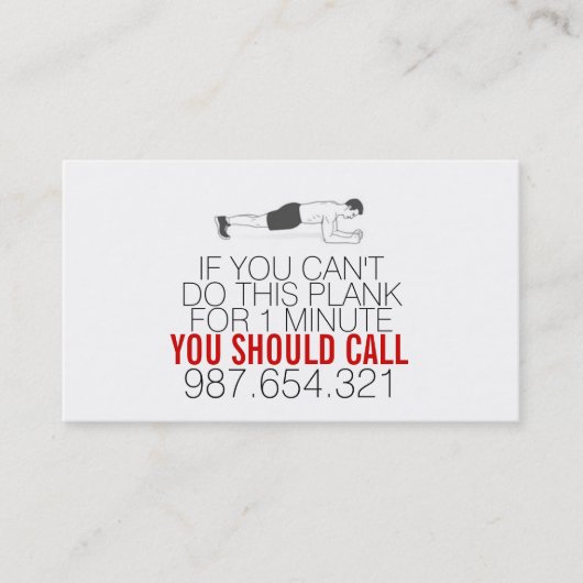 1 Fitnesstrainer-Geschäftskarte der minimalen Visitenkarte (Vorderseite)