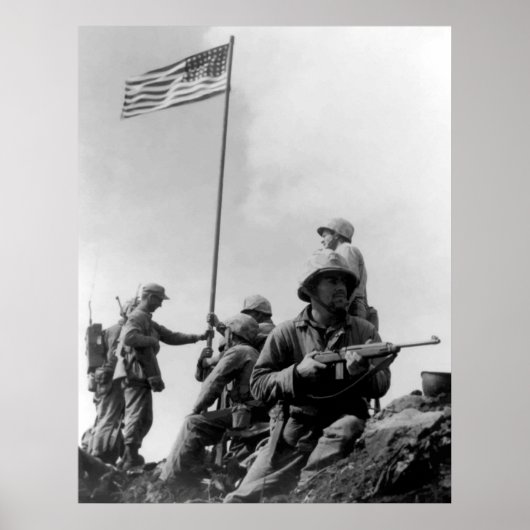 1. Flag auf Iwo Jima Poster (Vorne)