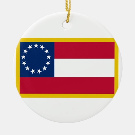 1. Flagge der Konföderierten Keramik Ornament (Vorne)