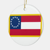 1. Flagge der Konföderierten Keramik Ornament (Links)