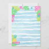 1. Flamingo Birthday Einladung (Rückseite)