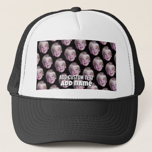 1 Floating Head Foto Halb Drop Muster schwarz hinz Truckerkappe (Vorderseite)