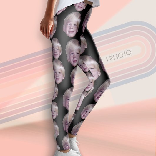 1 Floating Head Foto hinzufügen - Random Muster sc Leggings