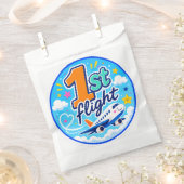 1. Flug farbiges Flugzeug Souvenir Geschenktütchen (Ausgeschnitten)