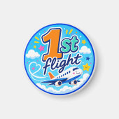 1. Flug farbiges Flugzeug Souvenir Magnet (Vorne)