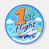 1. Flug farbiges Flugzeug Souvenir Magnet (Vorne)