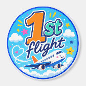 1. Flug farbiges Flugzeug Souvenir Magnet (Vorne)