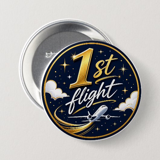 1. Flug Flugzeug Button (Vorne & Hinten)