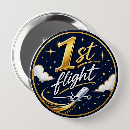 1. Flug Flugzeug Button (Vorne & Hinten)
