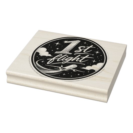 1. Flug Flugzeug Gummistempel (Stempel)