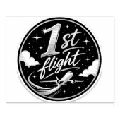 1. Flug Flugzeug Gummistempel (Prägung)