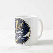 1. Flug Flugzeug Kaffeetasse (VorderseiteRechts)