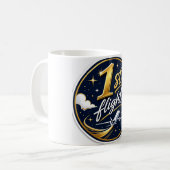 1. Flug Flugzeug Kaffeetasse (Vorderseite Links)