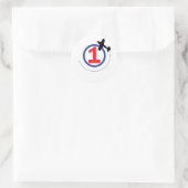 1 Flugzeugkreis Runder Aufkleber (Tasche)