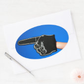 #1 Foam Finger Ovaler Aufkleber (Umschlag)