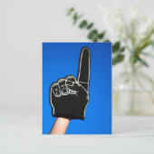 #1 Foam Finger Postkarte (Stehend Vorderseite)