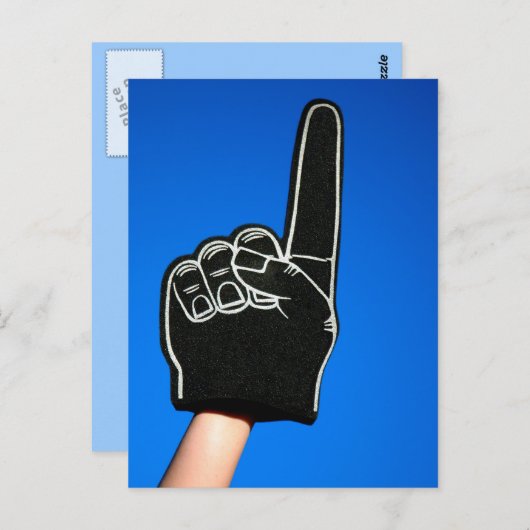 #1 Foam Finger Postkarte (Vorne/Hinten)