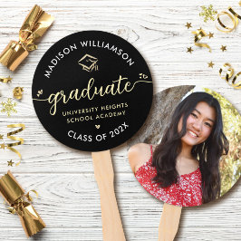 1 Foto Abschluss Black Gold Script Harzen Cap Fächer