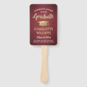 1 Foto Abschluss Brushed Burgundy Red Gold White Fächer (Vorderseite)