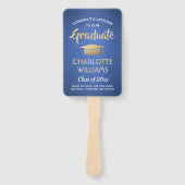 1 Foto Abschluss Elegant Brushed Blue Gold White Fächer (Vorderseite)