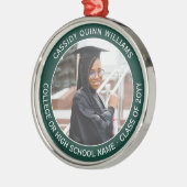 1 Foto Abschluss Elegant Modernes Dunkelgrün Ornament Aus Metall (Links)